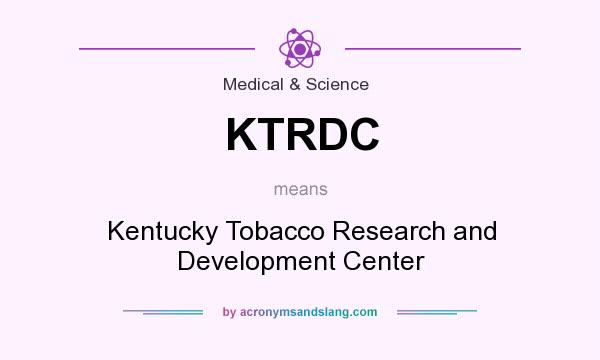 What does KTRDC mean? It stands for Kentucky Tobacco Research and Development Center