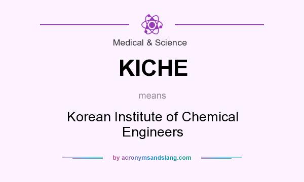 What does KICHE mean? It stands for Korean Institute of Chemical Engineers