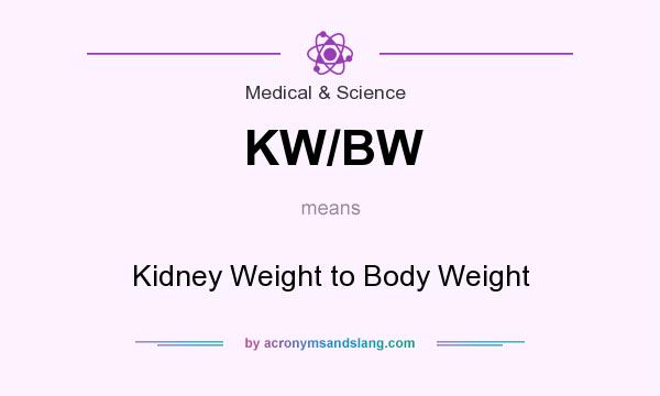 What does KW/BW mean? It stands for Kidney Weight to Body Weight