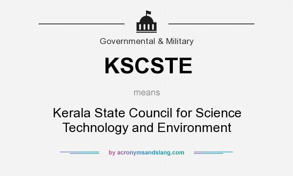 What does KSCSTE mean? It stands for Kerala State Council for Science Technology and Environment