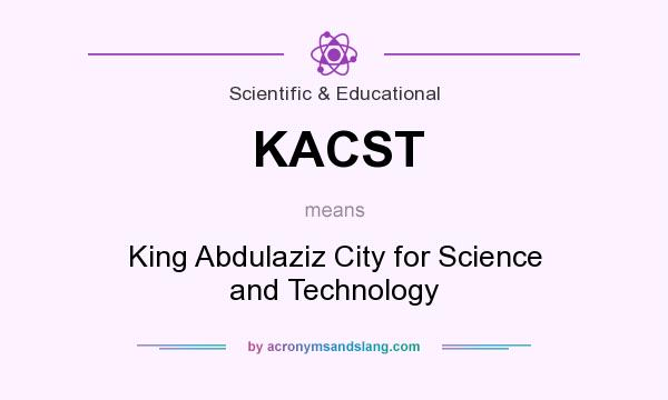 What does KACST mean? It stands for King Abdulaziz City for Science and Technology