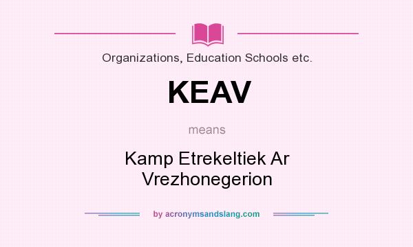What does KEAV mean? It stands for Kamp Etrekeltiek Ar Vrezhonegerion