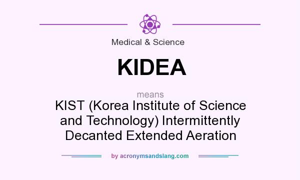 What does KIDEA mean? It stands for KIST (Korea Institute of Science and Technology) Intermittently Decanted Extended Aeration