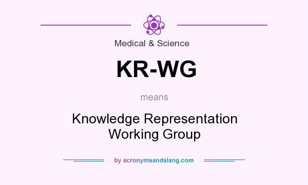 What does KR-WG mean? It stands for Knowledge Representation Working Group