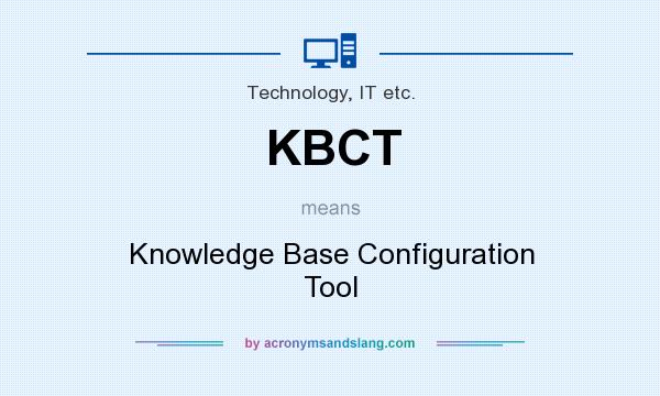 What does KBCT mean? It stands for Knowledge Base Configuration Tool