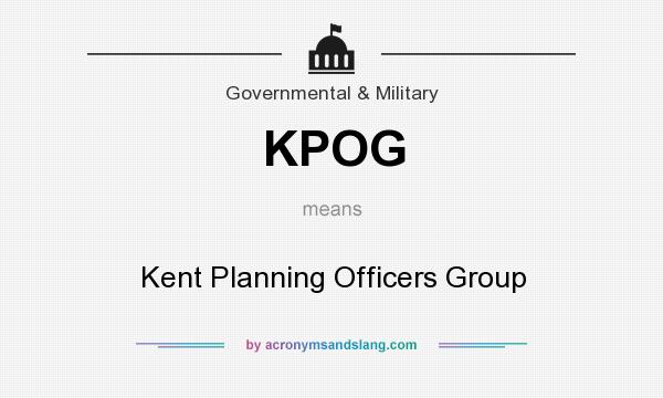 What does KPOG mean? It stands for Kent Planning Officers Group