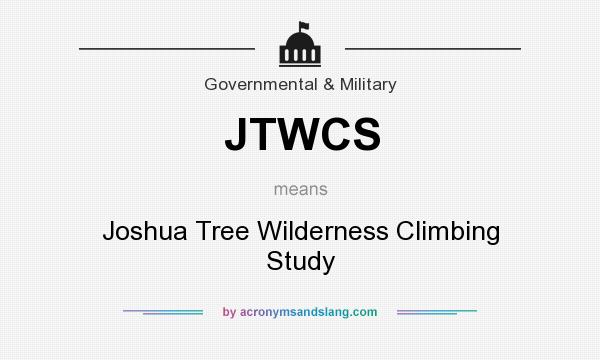 What does JTWCS mean? It stands for Joshua Tree Wilderness Climbing Study