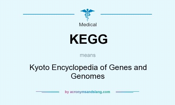 What does KEGG mean? It stands for Kyoto Encyclopedia of Genes and Genomes
