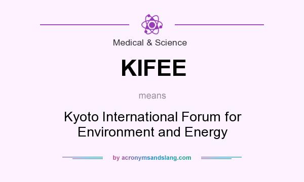 What does KIFEE mean? It stands for Kyoto International Forum for Environment and Energy