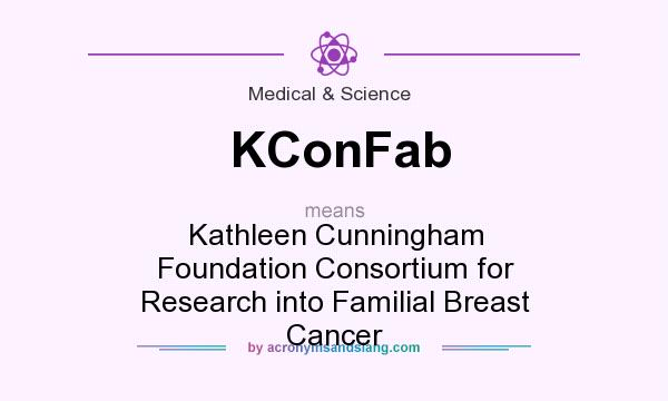 What does KConFab mean? It stands for Kathleen Cunningham Foundation Consortium for Research into Familial Breast Cancer