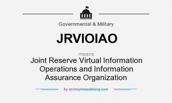 What does JRVIOIAO mean? It stands for Joint Reserve Virtual Information Operations and Information Assurance Organization