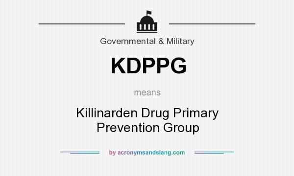 What does KDPPG mean? It stands for Killinarden Drug Primary Prevention Group