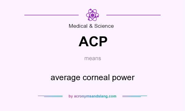What does ACP mean? It stands for average corneal power