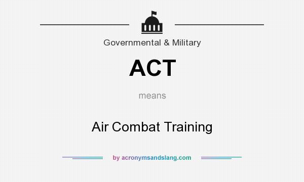 What does ACT mean? It stands for Air Combat Training