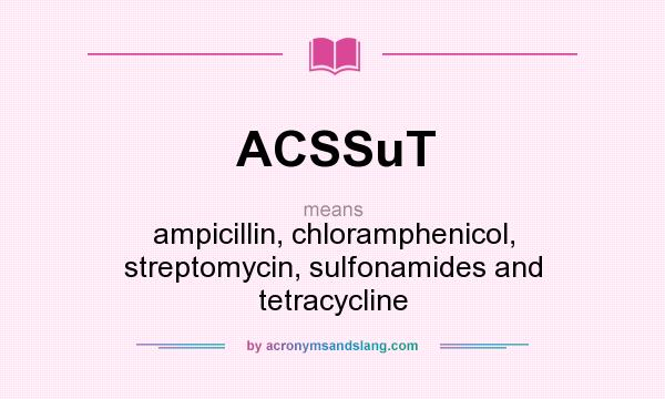 What does ACSSuT mean? It stands for ampicillin, chloramphenicol, streptomycin, sulfonamides and tetracycline