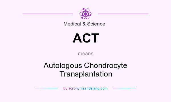 What does ACT mean? It stands for Autologous Chondrocyte Transplantation