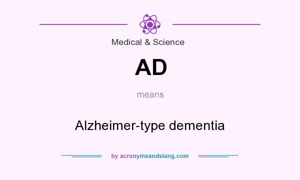 What does AD mean? It stands for Alzheimer-type dementia