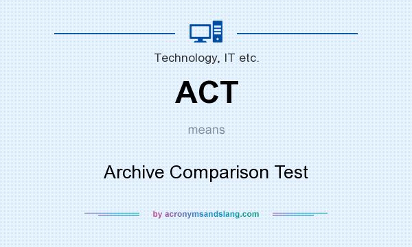 What does ACT mean? It stands for Archive Comparison Test