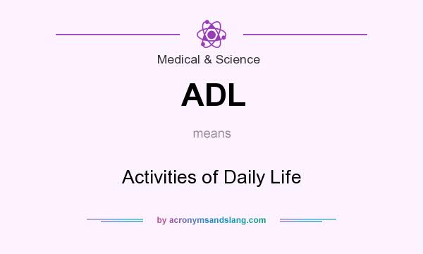 What does ADL mean? It stands for Activities of Daily Life