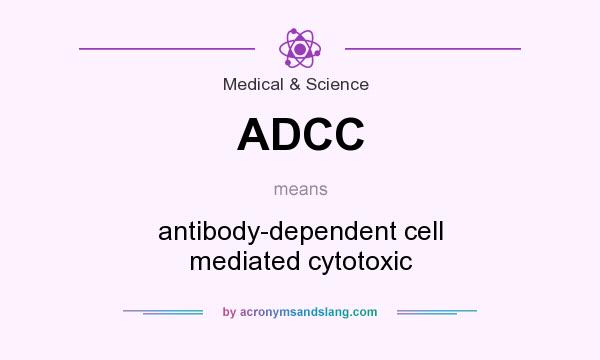 What does ADCC mean? It stands for antibody-dependent cell mediated cytotoxic