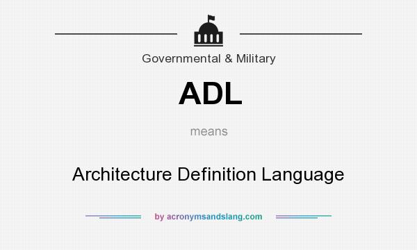 What does ADL mean? It stands for Architecture Definition Language