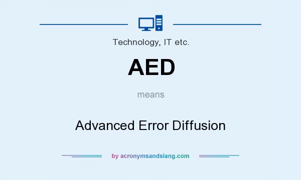 What does AED mean? It stands for Advanced Error Diffusion