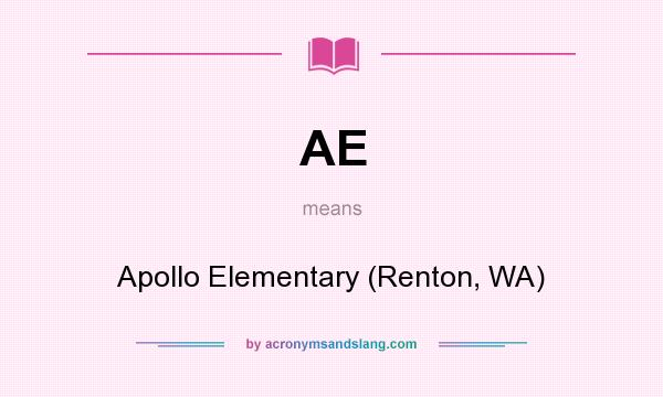 What does AE mean? It stands for Apollo Elementary (Renton, WA)