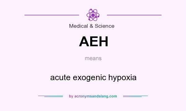 What does AEH mean? It stands for acute exogenic hypoxia