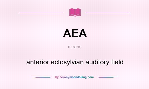 What does AEA mean? It stands for anterior ectosylvian auditory field