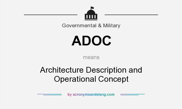 What does ADOC mean? It stands for Architecture Description and Operational Concept