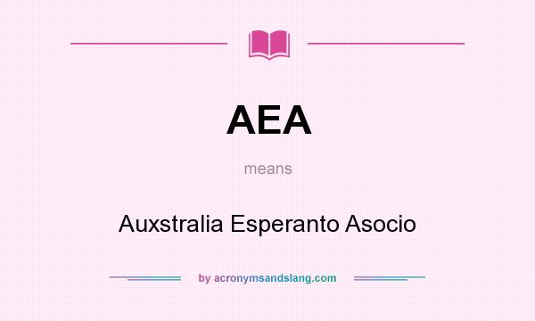 What does AEA mean? It stands for Auxstralia Esperanto Asocio