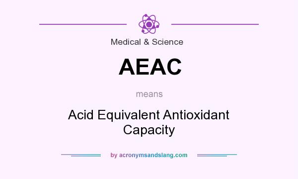 What does AEAC mean? It stands for Acid Equivalent Antioxidant Capacity