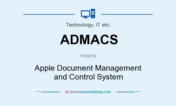 What does ADMACS mean? It stands for Apple Document Management and Control System