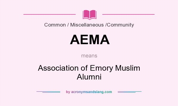 What does AEMA mean? It stands for Association of Emory Muslim Alumni