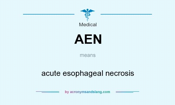What does AEN mean? It stands for acute esophageal necrosis