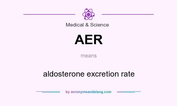 What does AER mean? It stands for aldosterone excretion rate