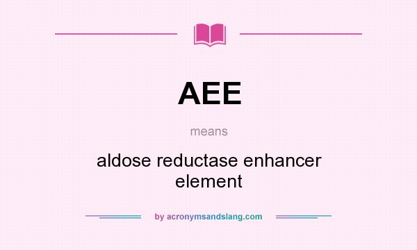 What does AEE mean? It stands for aldose reductase enhancer element