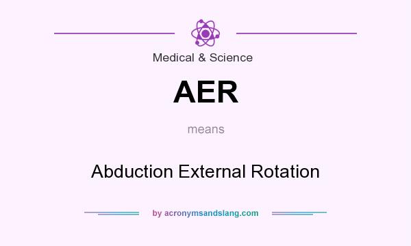 What does AER mean? It stands for Abduction External Rotation