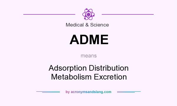 What does ADME mean? It stands for Adsorption Distribution Metabolism Excretion