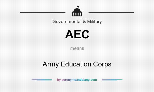 What does AEC mean? It stands for Army Education Corps