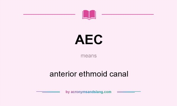 What does AEC mean? It stands for anterior ethmoid canal