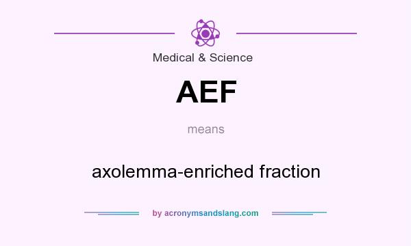 What does AEF mean? It stands for axolemma-enriched fraction