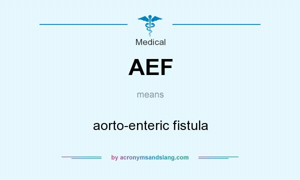 What does AEF mean? It stands for aorto-enteric fistula