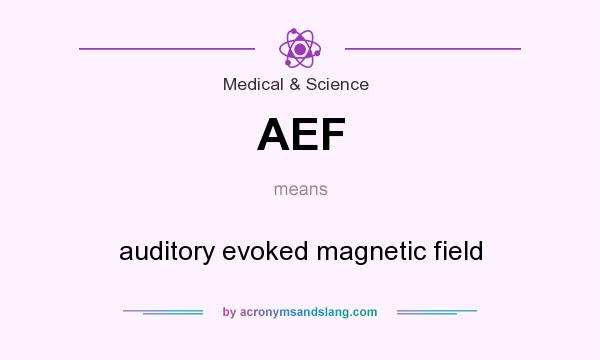 What does AEF mean? It stands for auditory evoked magnetic field