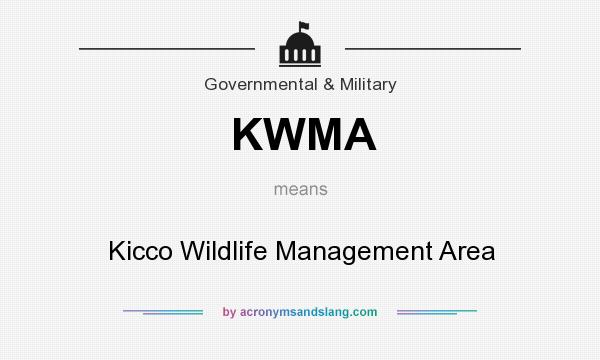 What does KWMA mean? It stands for Kicco Wildlife Management Area