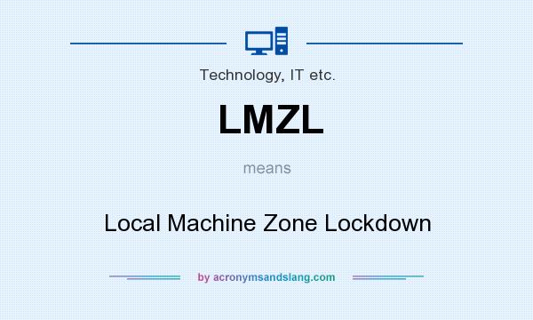 What does LMZL mean? It stands for Local Machine Zone Lockdown