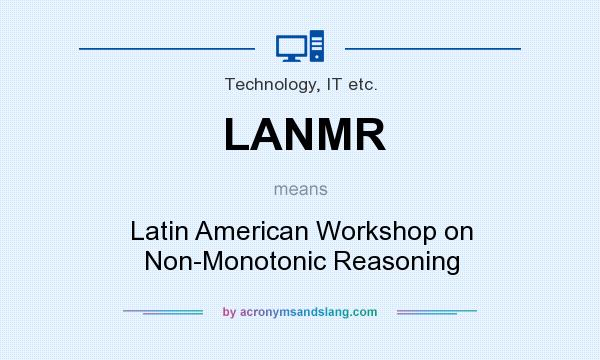 What does LANMR mean? It stands for Latin American Workshop on Non-Monotonic Reasoning