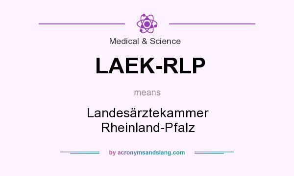 What does LAEK-RLP mean? It stands for Landesärztekammer Rheinland-Pfalz
