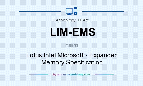What does LIM-EMS mean? It stands for Lotus Intel Microsoft - Expanded Memory Specification
