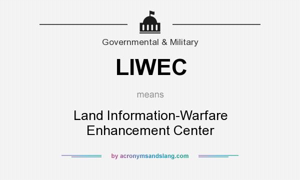 What does LIWEC mean? It stands for Land Information-Warfare Enhancement Center